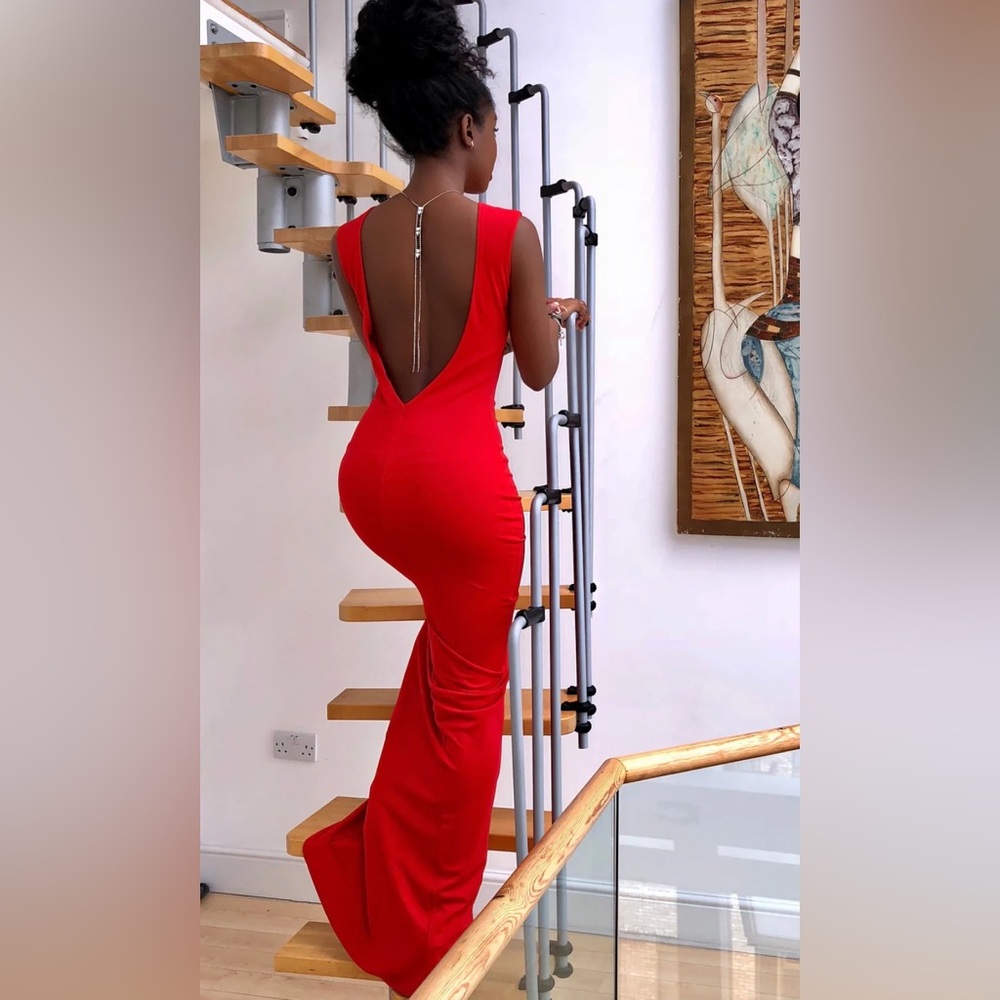 Nadine MERABI Dina Red Maxi Dress
